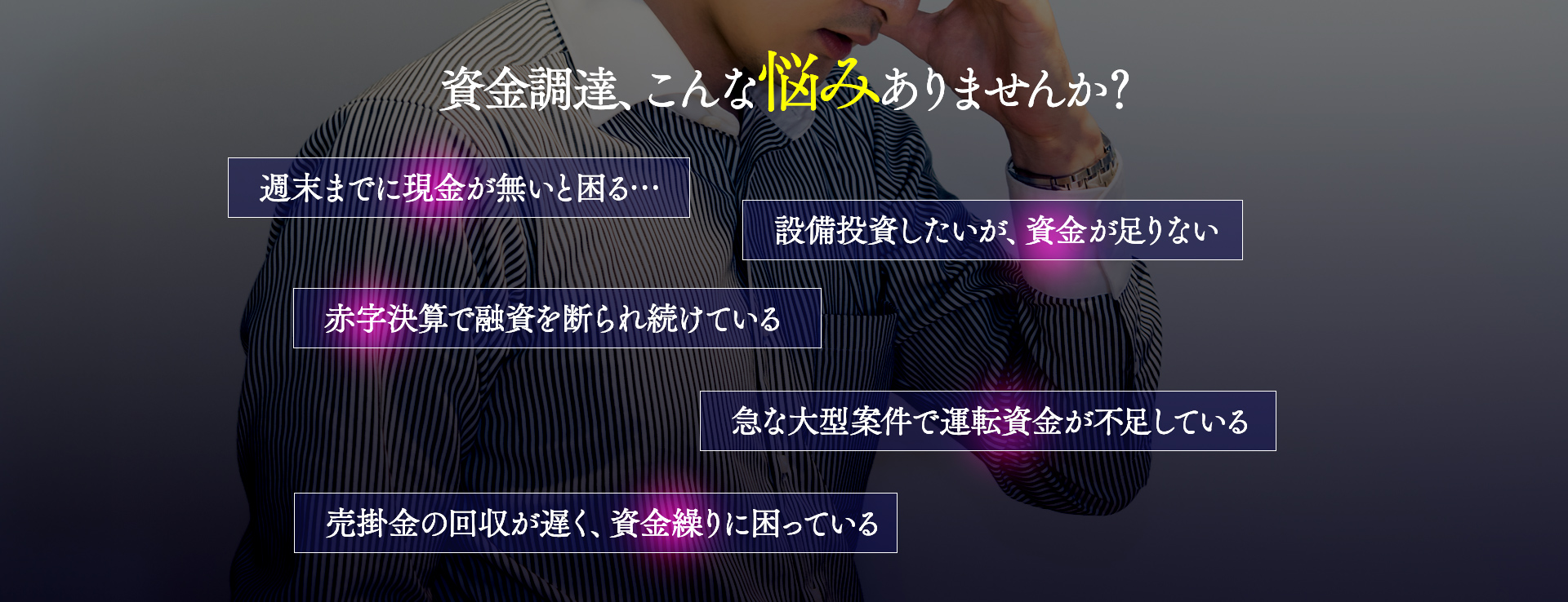 資金調達の悩み