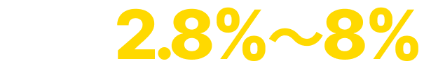 手数料2.8%〜8%
